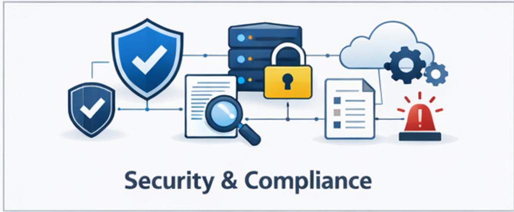 카지노 플랫폼 보안·감사 대응 아키텍처(권한 분리, 로그, 장애 대응, 데이터 보호) 개념도